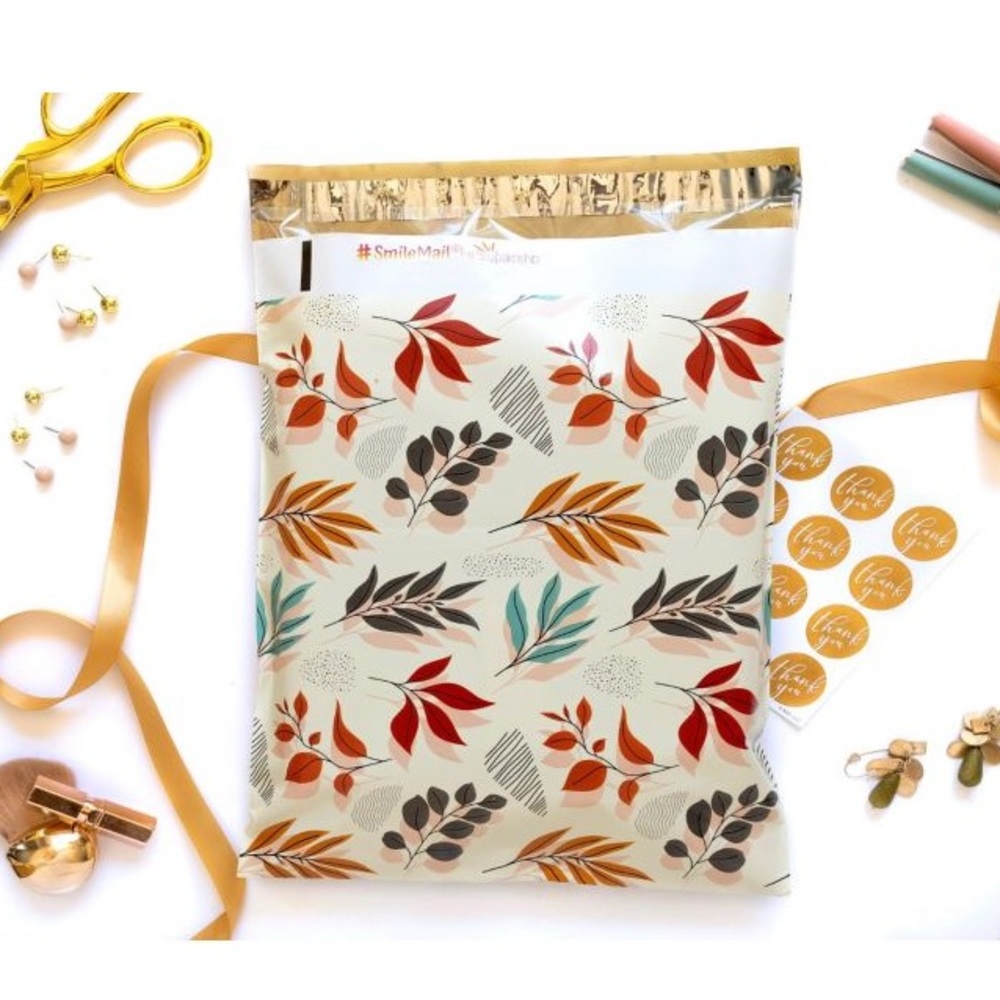 Fall Leaves 🍁 Poly Mailers 10x13 Pack of 25 - Picture 4 of 5